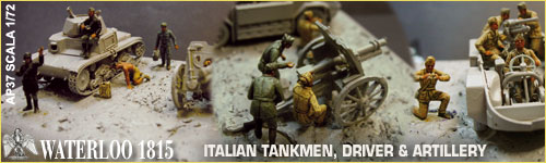 artiglieria e tank man soldatini in plastica miniatures produttore italiano waterloo 1815 di andrea pierini