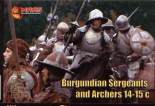 72026 MARS SCALA 1/72 BURGUNDIAN SERGEANTS AND ARCHERS 14 15 C
