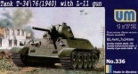 0336 UNIMODELS SCALA 1/72 TANK-T-34/76 (1940) WITH L-11 GUN