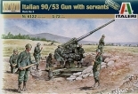 6122 ITALERI FUORI PRODUZIONE   ITALIAN 90/53 GUN WITH SERVANTS