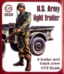 02026 LW SCALA 1/72 US ARMY LIGHT TRAILER WWII