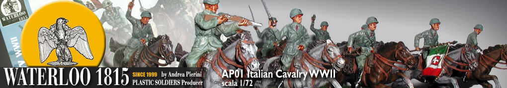 cavalleria italiana della seconda guerra mondiale, soldatini in plastica miniature WWII second world war italian cavalry waterloo 1815 ap01 plastic figs 1/72