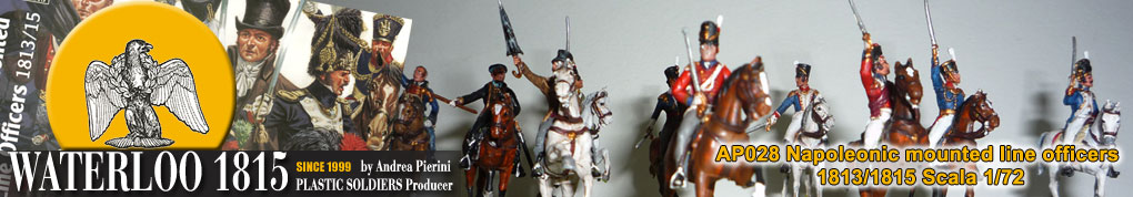 1813 -1815 guerre napoleoniche - napoleonic wars ap028 waterloo1815 plastic soldiers scale 1/72 napoleonic mounted line officer