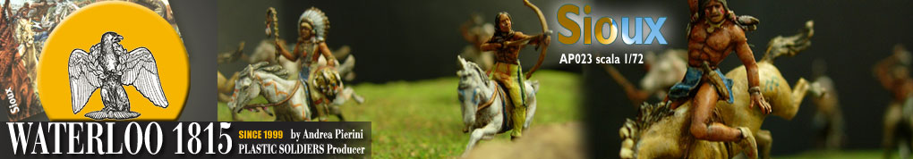  Native American indians warrioriors sioux - guerrieri indiani nativi in plastica scala 1/72 figurine e miniature waterloo1815 producer and munufacturer in italy - 